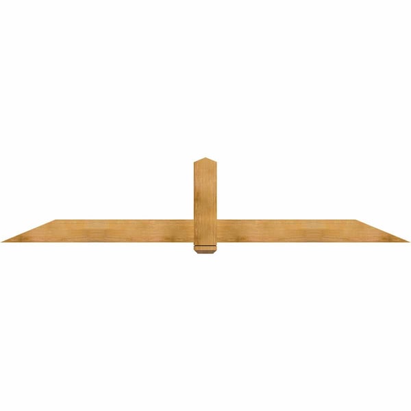 Ekena Millwork Eugene Rough Sawn Timber Gable Bracket, Western Red Cedar, 108"W x 22"H x 4"D x 6"F, 5/12 Pitch GBW108X22X0406EUG00RWR - main